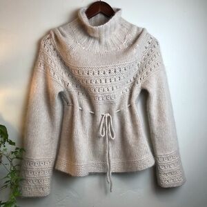 Angorá Rabbit hair cozy fuzzy sweater turtleneck